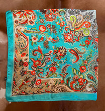 Load image into Gallery viewer, Turquoise That 70&#39;s Show Paisley Wild Rag