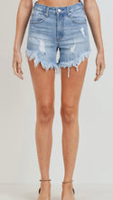 Load image into Gallery viewer, The Kendall Shorts-High Waist Frayed Hem Short