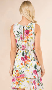 Floral Print Flare Dress