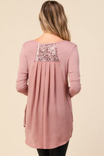 Load image into Gallery viewer, Sequin Contrast Long Sleeve Tunic