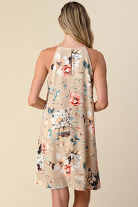 Floral Chic Halter Dress