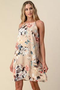 Floral Chic Halter Dress