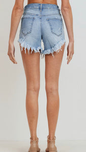 The Kendall Shorts-High Waist Frayed Hem Short