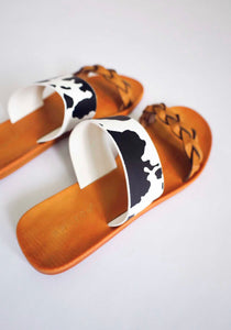 Cowhide Print Summer Sandal